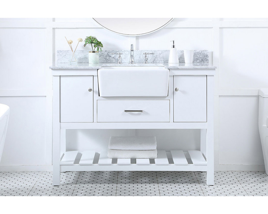 Elegant Bathroom Vanity - White (VF60148WH-BS)