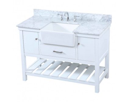 Elegant Bathroom Vanity - White (VF60148WH-BS)