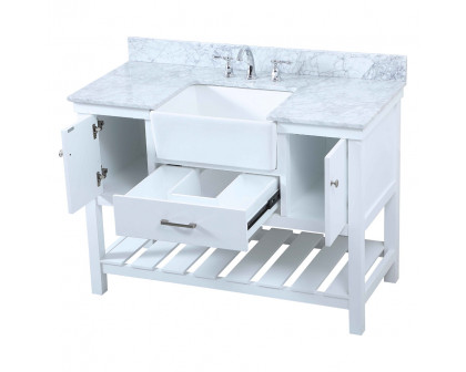 Elegant Bathroom Vanity - White (VF60148WH-BS)