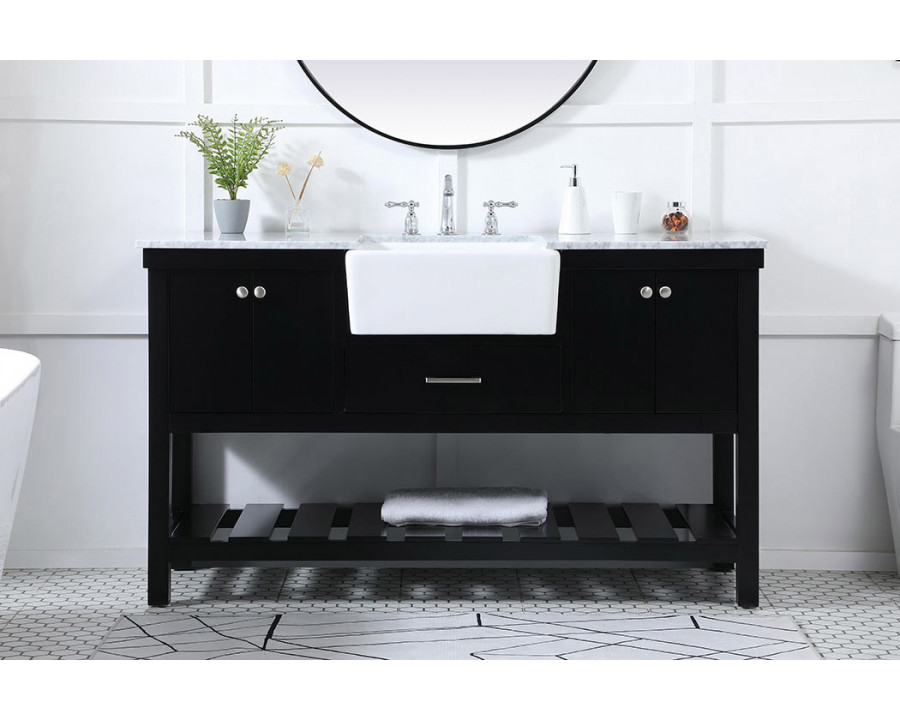 Elegant Bathroom Vanity - Black (VF60160BK)