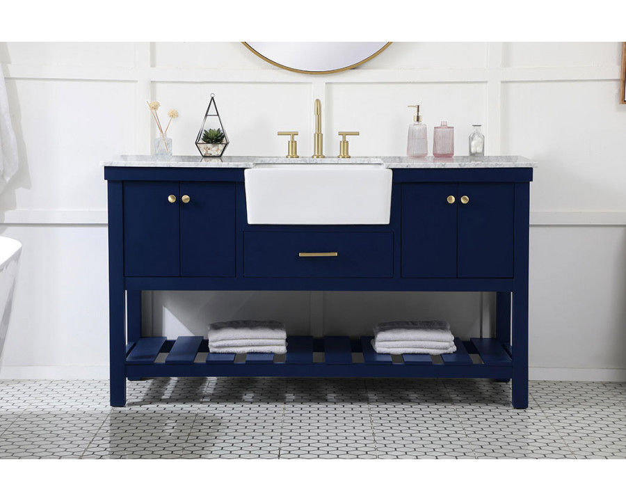 Elegant Bathroom Vanity - Blue (VF60160BL)