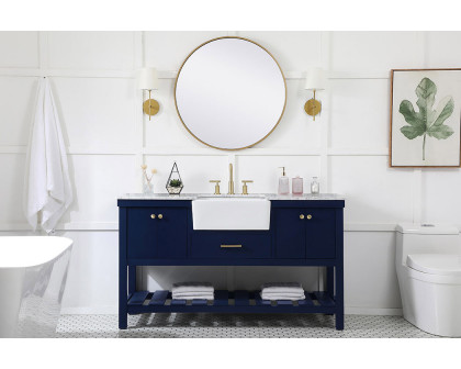 Elegant Bathroom Vanity - Blue (VF60160BL)