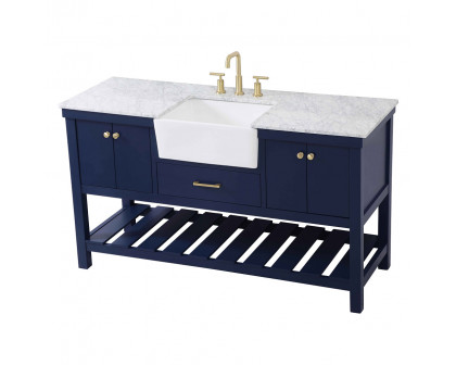 Elegant Bathroom Vanity - Blue (VF60160BL)