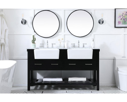 Elegant Bathroom Vanity - Black (VF60160DBK)