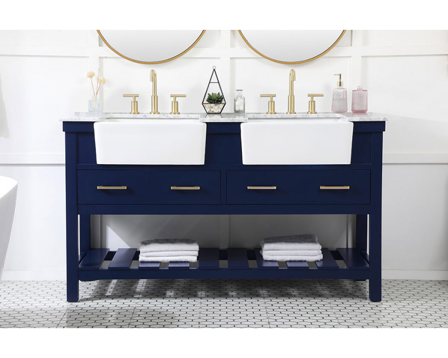 Elegant Bathroom Vanity - Blue (VF60160DBL)