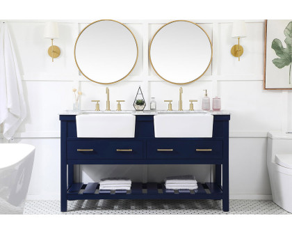 Elegant Bathroom Vanity - Blue (VF60160DBL)