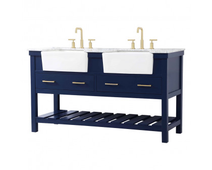 Elegant Bathroom Vanity - Blue (VF60160DBL)