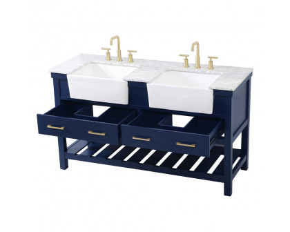 Elegant Bathroom Vanity - Blue (VF60160DBL)