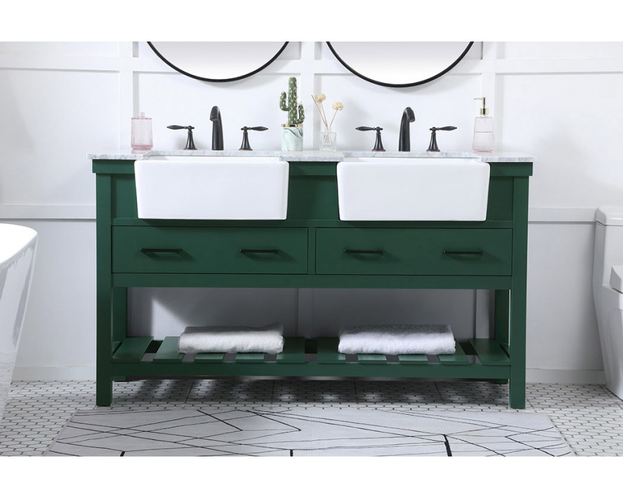 Elegant Bathroom Vanity - Green (VF60160DGN)