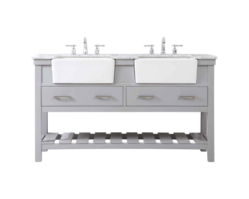 Elegant Bathroom Vanity - Gray (VF60160DGR)