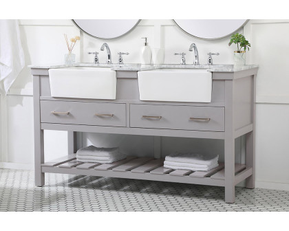 Elegant Bathroom Vanity - Gray (VF60160DGR)