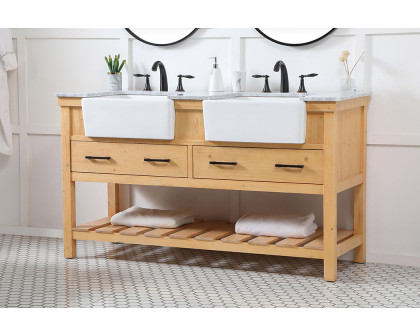 Elegant Bathroom Vanity - Natural Wood (VF60160DNW)