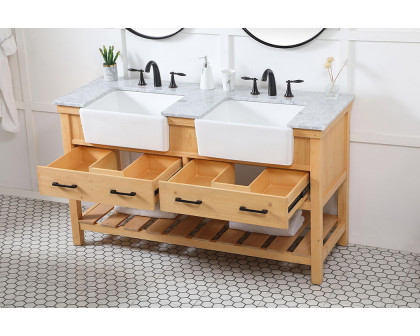 Elegant Bathroom Vanity - Natural Wood (VF60160DNW)