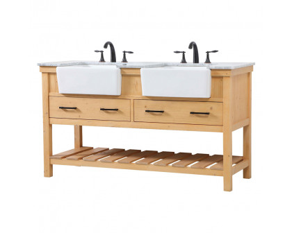 Elegant Bathroom Vanity - Natural Wood (VF60160DNW)