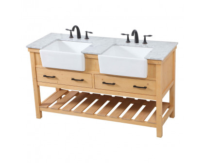 Elegant Bathroom Vanity - Natural Wood (VF60160DNW)