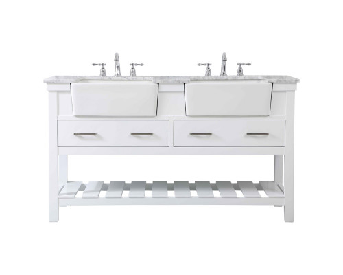 Elegant Bathroom Vanity - White (VF60160DWH)