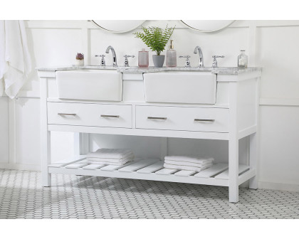 Elegant Bathroom Vanity - White (VF60160DWH)