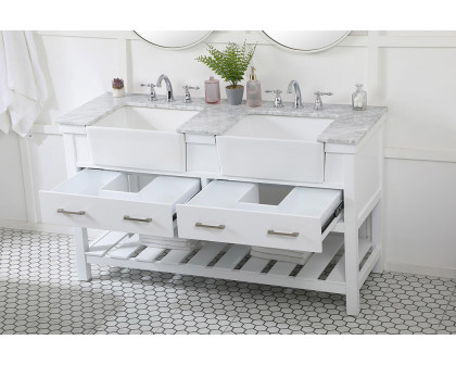 Elegant Bathroom Vanity - White (VF60160DWH)