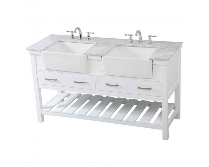 Elegant Bathroom Vanity - White (VF60160DWH)