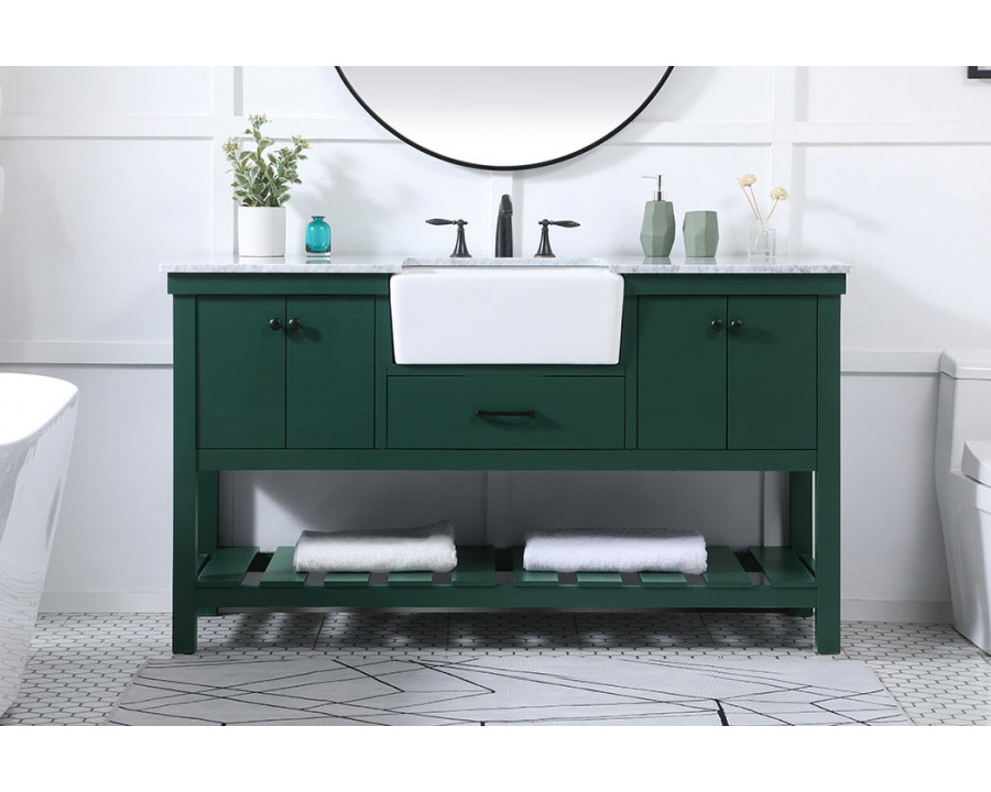 Elegant Bathroom Vanity - Green (VF60160GN)