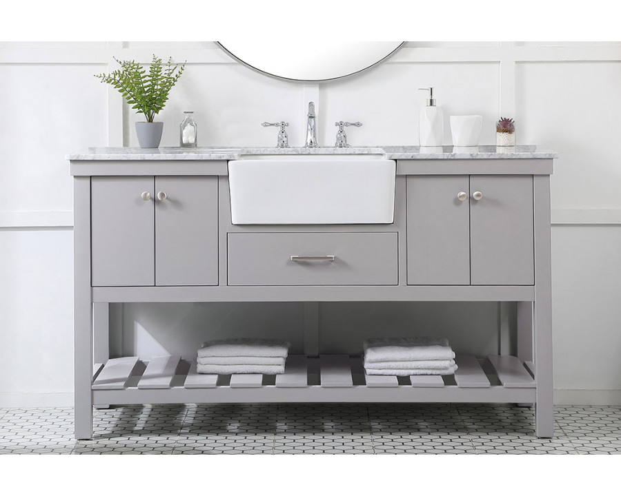 Elegant Bathroom Vanity - Gray (VF60160GR)