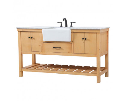 Elegant Bathroom Vanity - Natural Wood (VF60160NW)