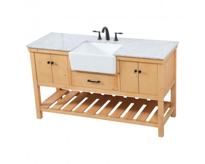 Elegant Bathroom Vanity - Natural Wood (VF60160NW)