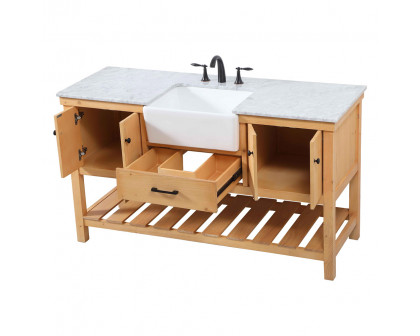 Elegant Bathroom Vanity - Natural Wood (VF60160NW)