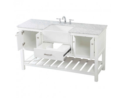 Elegant Bathroom Vanity - White (VF60160WH)