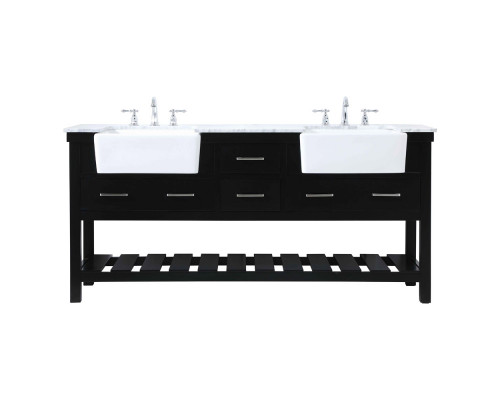 Elegant Bathroom Vanity - Black (VF60172DBK)