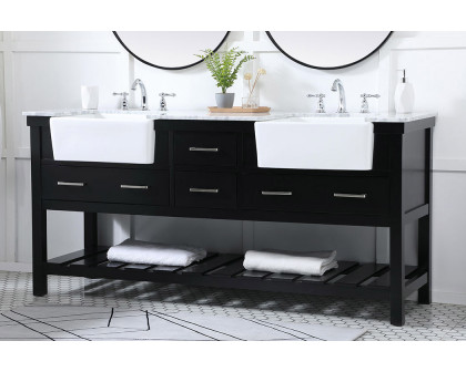 Elegant Bathroom Vanity - Black (VF60172DBK)