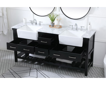 Elegant Bathroom Vanity - Black (VF60172DBK)