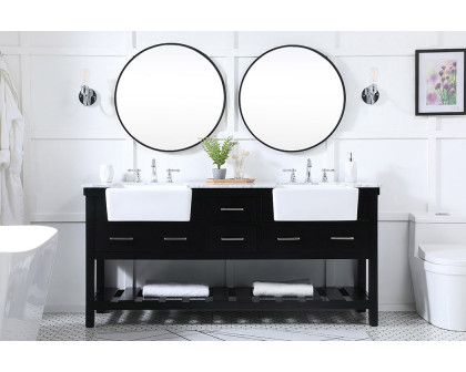 Elegant Bathroom Vanity - Black (VF60172DBK)