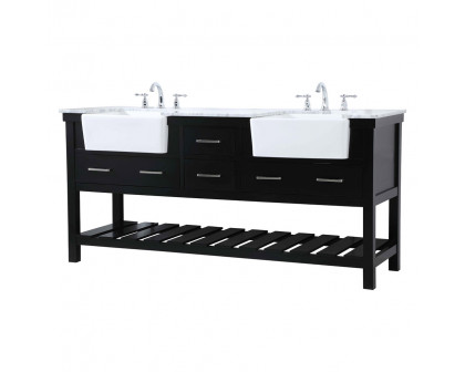 Elegant Bathroom Vanity - Black (VF60172DBK)