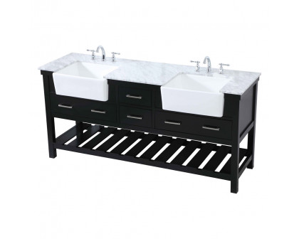 Elegant Bathroom Vanity - Black (VF60172DBK)