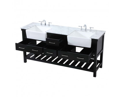 Elegant Bathroom Vanity - Black (VF60172DBK)