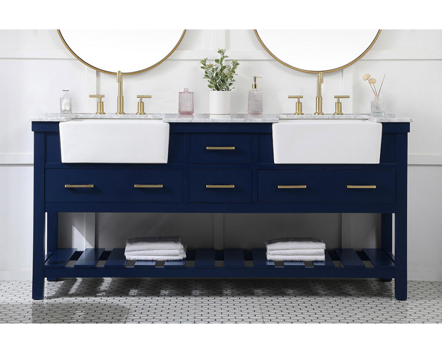 Elegant Bathroom Vanity - Blue (VF60172DBL)