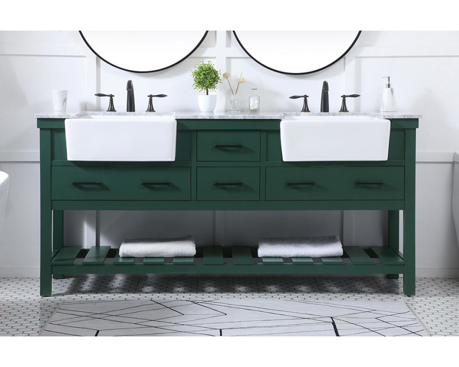 Elegant Bathroom Vanity - Green (VF60172DGN)