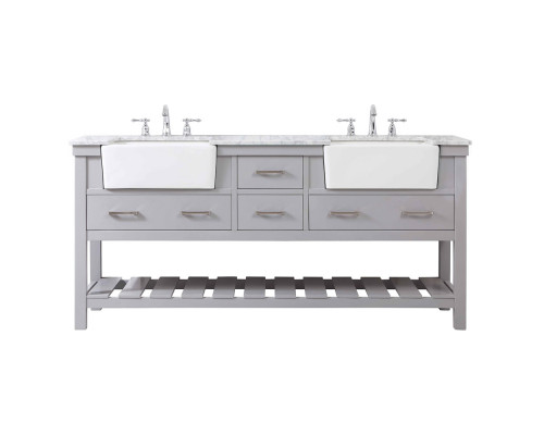 Elegant Bathroom Vanity - Gray (VF60172DGR)