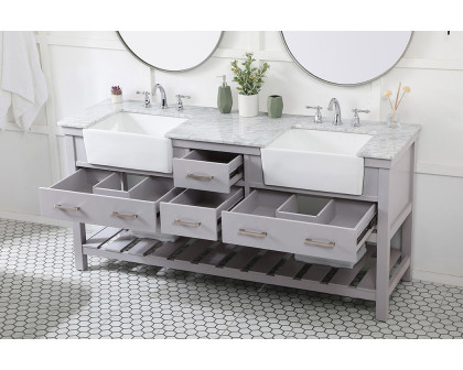 Elegant Bathroom Vanity - Gray (VF60172DGR)