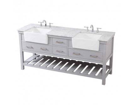 Elegant Bathroom Vanity - Gray (VF60172DGR)