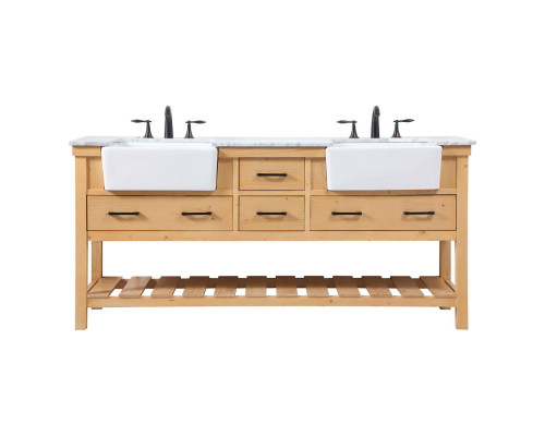 Elegant Bathroom Vanity - Natural Wood (VF60172DNW)