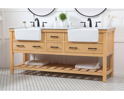 Elegant Bathroom Vanity - Natural Wood (VF60172DNW)