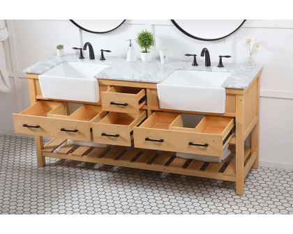 Elegant Bathroom Vanity - Natural Wood (VF60172DNW)