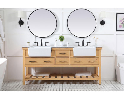 Elegant Bathroom Vanity - Natural Wood (VF60172DNW)