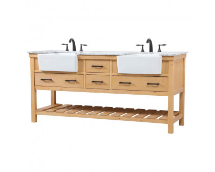 Elegant Bathroom Vanity - Natural Wood (VF60172DNW)