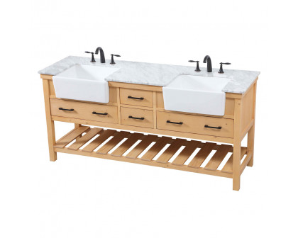 Elegant Bathroom Vanity - Natural Wood (VF60172DNW)