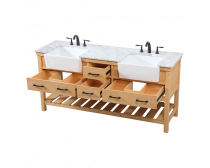 Elegant Bathroom Vanity - Natural Wood (VF60172DNW)