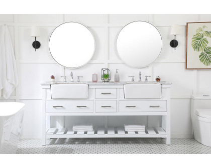 Elegant Bathroom Vanity - White (VF60172DWH)