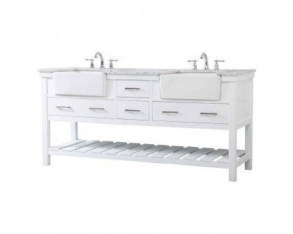 Elegant Bathroom Vanity - White (VF60172DWH)